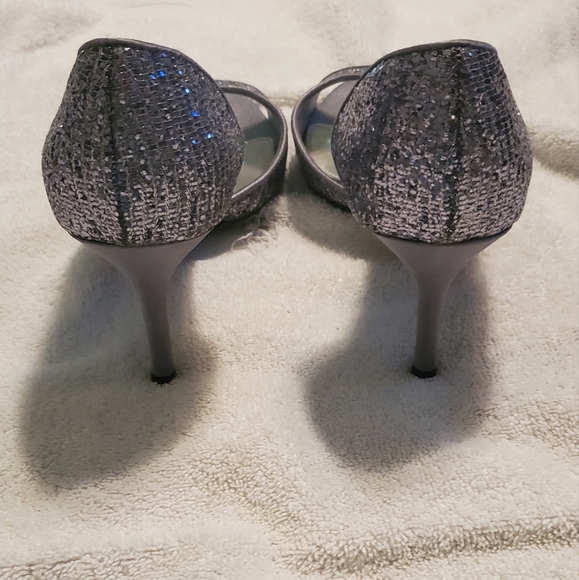 NINA Silver Evening Shoes - Picture 2 of 7